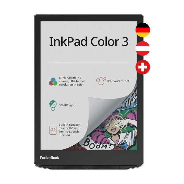 PocketBook InkPad Color 3 Stormy Sea Liseuse Écran Tactile 32 Go WiFi Gris PB743K3-1-WW-B