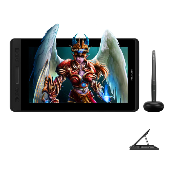 HUION KAMVAS Pro 13 Tablette Graphique avec Ecran HD 13.3 Pouces Moniteur de Dessin, idéal pour Peinture, retouche Photo, et Le télétravail, Compatible avec Chromebook, Windows & Mac