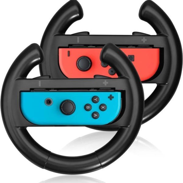 Nintendo Switch Joy Racing Games volant Steering Wheel Grip-Suitable for Nintendo Switch Black & Black